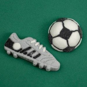Malvaviscos de fútbol x12 - barra de dulces de cumpleaños o pastel de cumpleaños