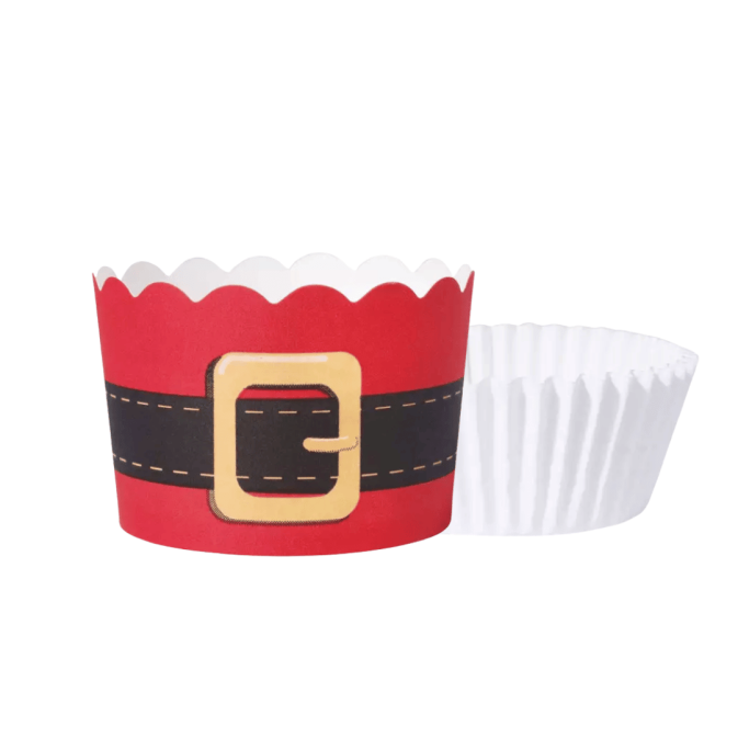moldes de papel para cupcakes Papá Noel