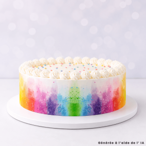 Esquema de pastel de azúcar multicolor