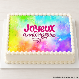 Hoja de azúcar comestible A4 para tarta de cumpleaños.
