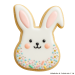 Cortador de galletas con forma de cabeza de conejo