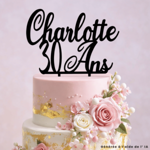 Cake Topper para personalizar con nombre y edad | Colores de tu elección