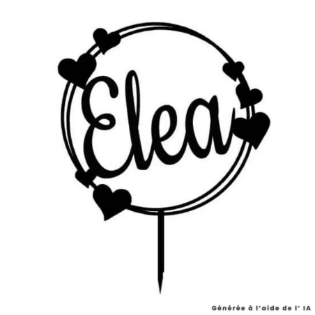 Cake Topper para personalizar con nombre