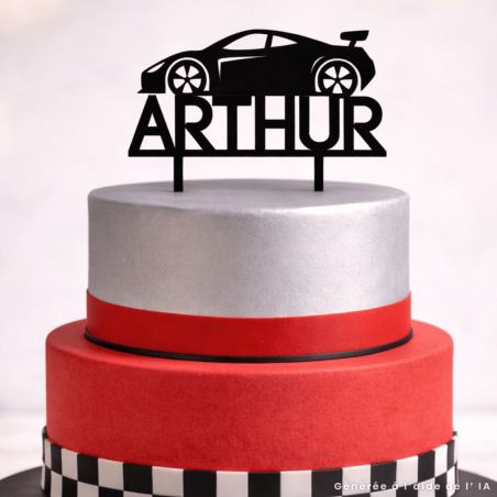 Coche Cake Topper para personalizar