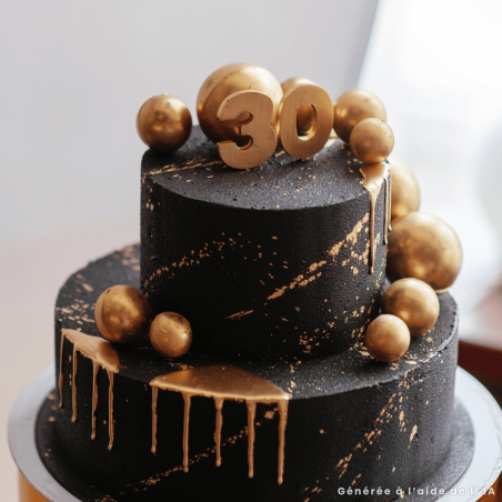20 adornos de bolas doradas para decorar una tarta de cumpleaños dorada