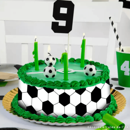 Contornos de pastel de balón de fútbol