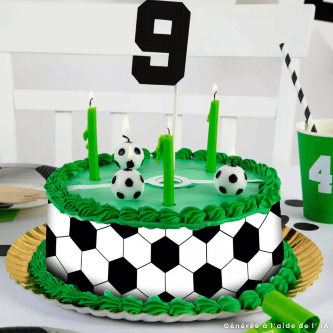 Contornos de pastel de balón de fútbol