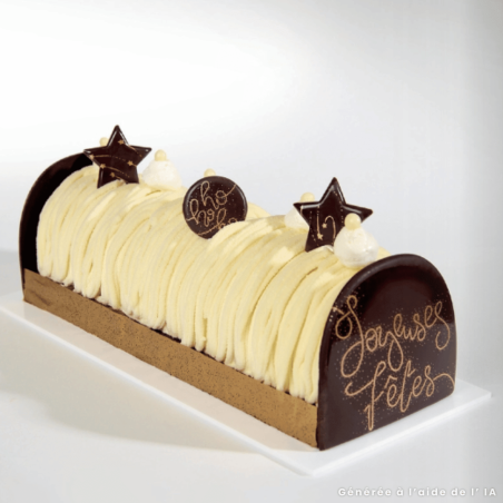 Extremos de tronco de Navidad de chocolate - juego de 2