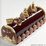 2 placas de chocolate para tronco de Navidad "Joyeux Noël"