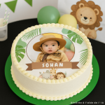 Photo comestible 24cm jungle personnalisable