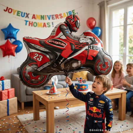 Globo gigante para decorar una habitación de fiesta de cumpleaños (estilo motocicleta)