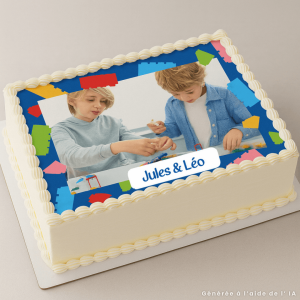 Foto comestible A4 Ladrillos multicolores