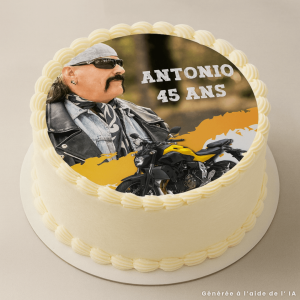 Disco de Azúcar de Motocicleta Personalizable con Foto - 24 cm