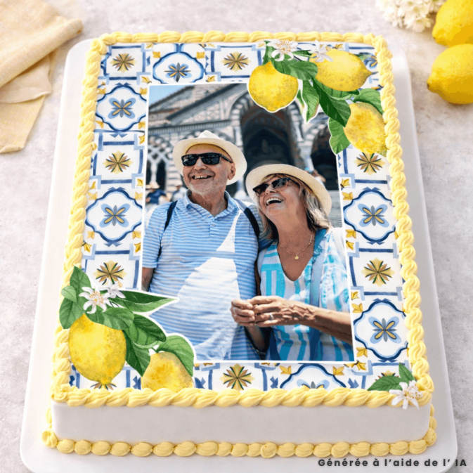 Fotografía comestible personalizable en formato A4 de Amalfi.