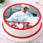 Foto comestible redonda de 24 cm con temática de cocina
