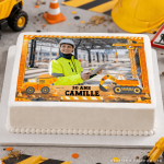 Foto comestible personalizable A4 con temática de obra
