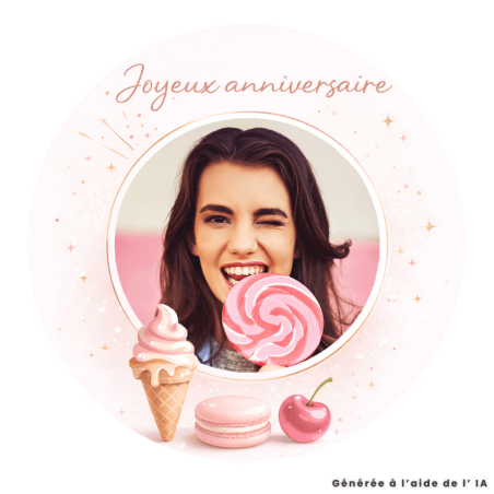 Foto comestible delicias dulces redondas.