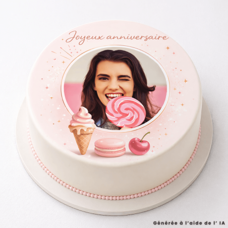 Foto comestible delicias dulces redondas.