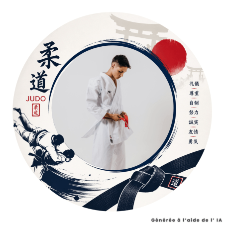 Foto comestible personalizada judo para tarta de 20 cm