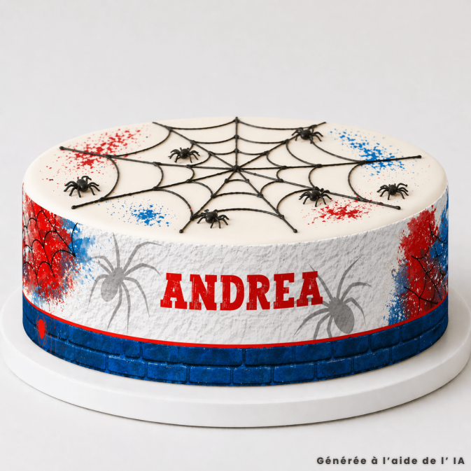 Contorno de araña personalizable para pastel.