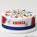 Contorno de araña personalizable para pastel.