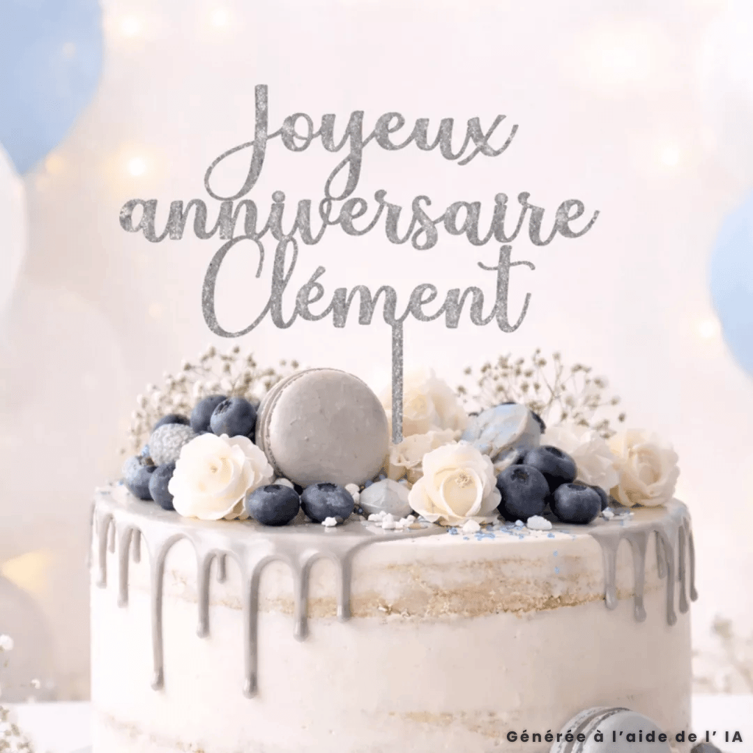 Topper de pastel de feliz cumpleaños para personalizar