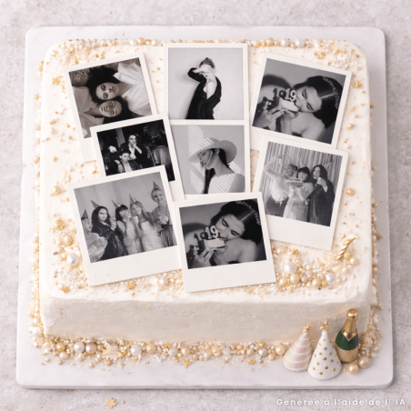 Impression alimentaire Polaroïd personnalisable