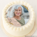 Foto floral comestible de 24 cm para personalizar