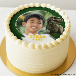 Foto comestible dinosaurio de Ø 20 cm para personalizar