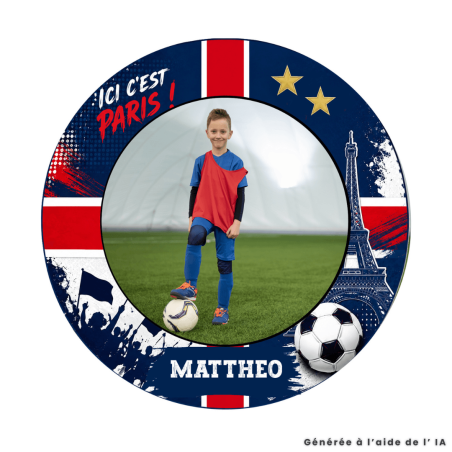 Foto comestible París redonda 20 cm