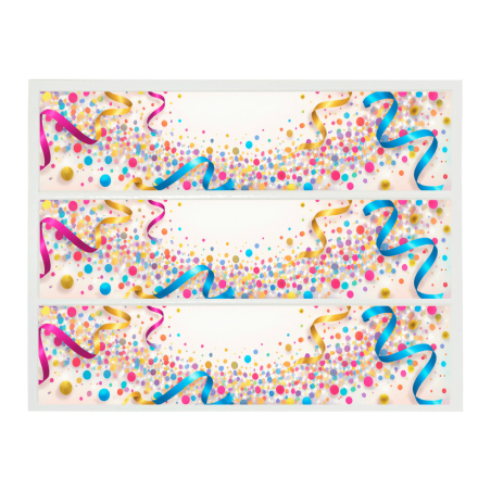 Contorno para bizcocho de azúcar - Patrón Confetti