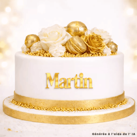Topper Tarta Personalizado con Nombre Clásico | Autour du Gâteau