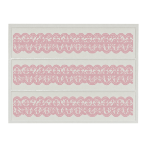 Contorno de encaje rosa para pastel