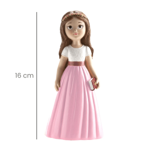 Figura de comunión sosteniendo la Biblia - 16 cm