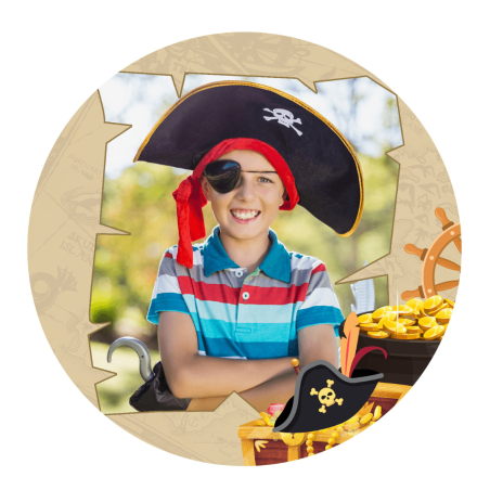 Foto redonda comestible 20 cm Pirata Personalizada