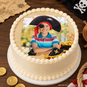 Foto redonda comestible 20 cm Pirata Personalizada