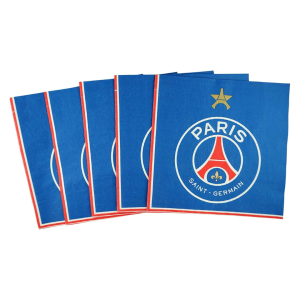 20 servilletas de papel del PSG para un cumpleaños futbolero