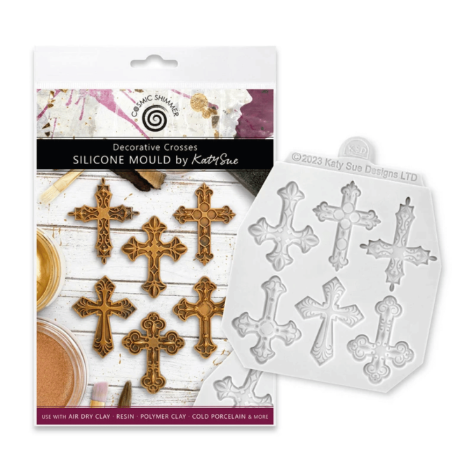 Molde para modelar pasta de azúcar con forma de cruz decorativa de Katy Sue