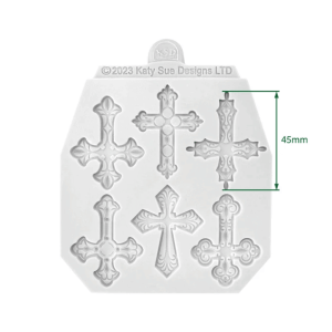 Molde para modelar pasta de azúcar con forma de cruces