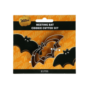 cortadores de galletas de metal con forma de murciélago para galletas de Halloween