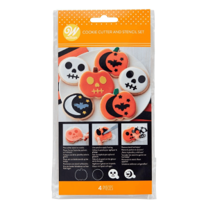 2 cortadores de galletas y plantillas para galletas de Halloween