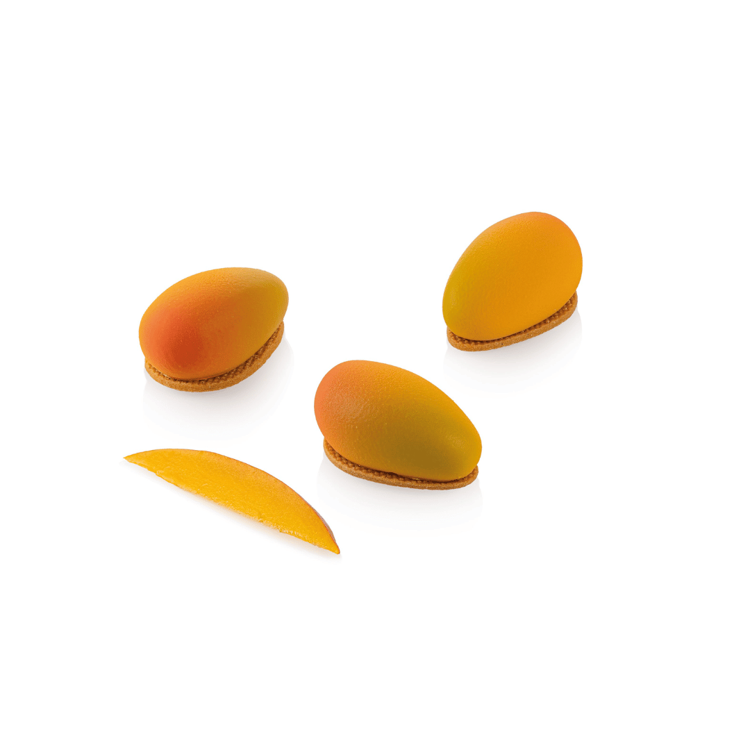 mini tartas trompe l'oeil de mango silikomart