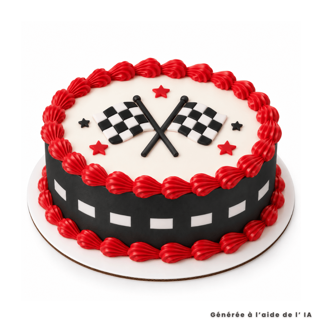 Esquema del pastel de azúcar de carretera - Pastel de autos