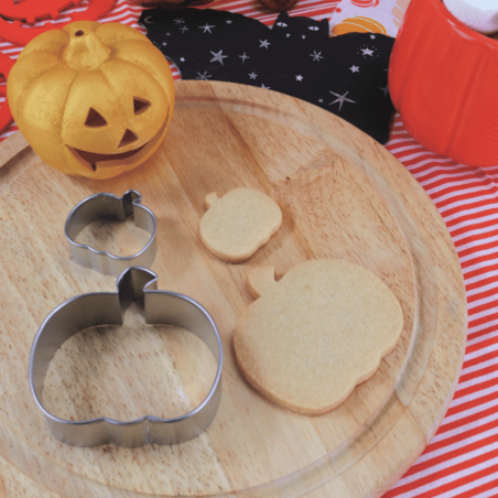 Juego de galletas de Halloween con forma de calabaza para llevar