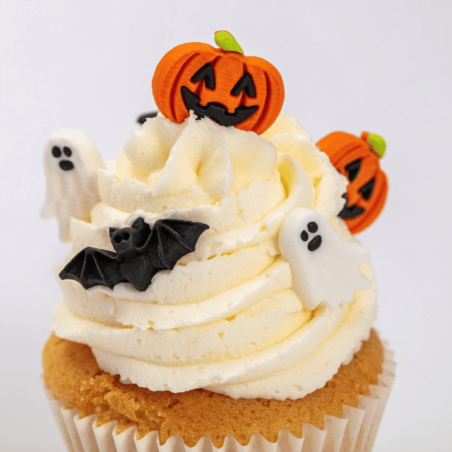 decoraciones de azúcar para cupcakes de Halloween pme cake