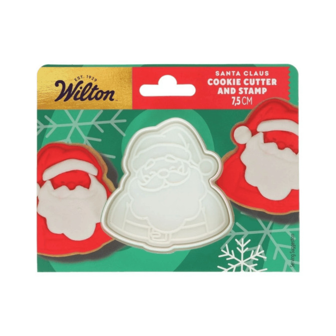 Cortador de galletas con forma de cabeza de Papá Noel de Wilton