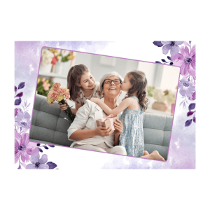 Foto comestible Flor morada A4
