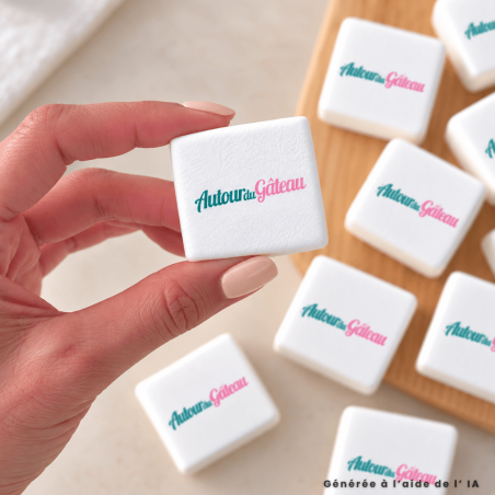 Malvaviscos con logotipo personalizado