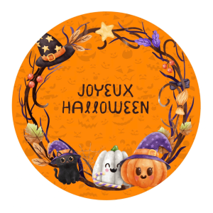 Disco de azúcar feliz Halloween