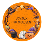 Disco de azúcar para pastel de calabaza de feliz Halloween
